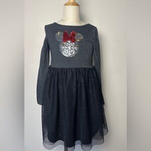 Disney Gray and Black Dress with Minnie Mouse Sequin Design